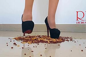 Ugh, I just crushed those cornflakes with my high heels boots on the floor... oops!