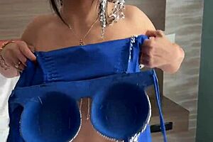 big tits milf maid amira ali cheats on husband with exotic dildo play in solo arab session