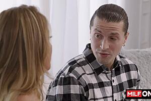 oh man i cant believe this hot big tit blonde milf lolly dames seduced her neighbor jay romero for a quick fuck with her juicy big tits