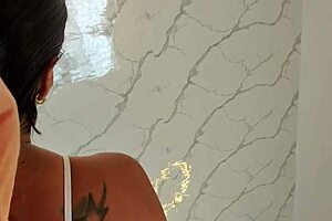 POV stepson caught his stepmom masturbating then fucked her and powerfully cum on her ass in Panama