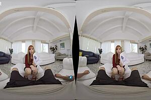 hey milfvr, you think you can blackmail stepmom lauren phillips with her big tits and redhead pussy in pov? horny slut like her might just beg for more