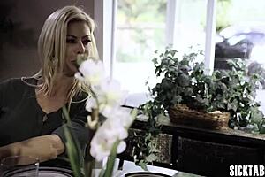 Perverted Stepmom Seduces Stepson and Petite Girlfriend into Threesome with Blowjobs