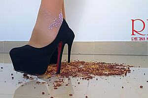 Ugh, I just crushed those cornflakes with my high heels boots on the floor... oops!