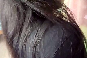 Indian couple shares sweet kisses and romantic moments with chubby wife riding big cock in bedroom.