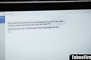 I can't believe our step parents exchanged us step daughters just to fuck us in this taboo 3some with old man and young teen action.