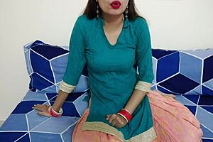 Hot beautiful milf bhabhi engages in roleplay with innocent devar in Indian scenario with clear Hindi audio.