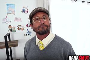 Threesome Action With Step Granny And Step Grandpa!