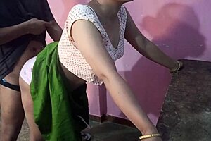 Can you believe this cheating desi Indian bhabhi gets rough doggy style fuck from husband's friend in viral homemade video?