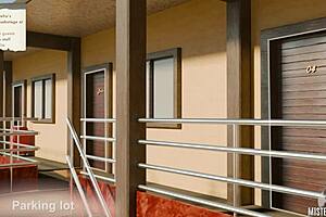 Redhead step-sister with big tits and big ass got fed a close up creampie. She played her wet shaved pussy role perfectly in this hardcore scene.