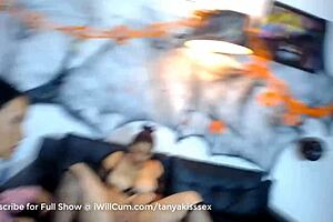 Chubby Latina Lesbians With Big Butts And Tits Cum Hard! They Cream On Huge Shared Cock!