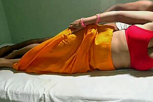 Indian woman engages in a session with her son's tuition teacher involving various positions in the bedroom and kitchen.