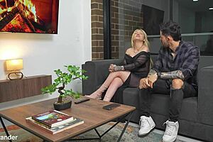 my step uncle's girlfriend rode my cock hard during that phone call with my own girlfriend, leaving a massive milf cumload everywhere