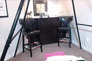 hey, check out maxine x sliding that long dildo into her oriental slit