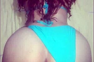 hot nalgona fucked doggystyle in tiny blue bikini