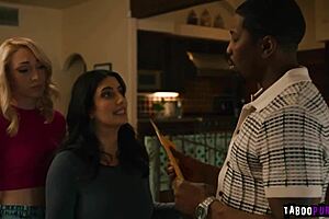 Sarah Arabic and Lily Labeau let Sarah's husband Isiah Maxwell fuck them both hard!