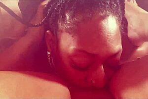 squirting all over ebony milf bella cumms in this black mama lesbian session with fat bbw action and toys