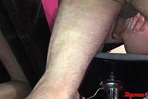 Cute brunette with tight ass gets pounded in homemade anal session. She takes deepthroat and creampie while moaning.