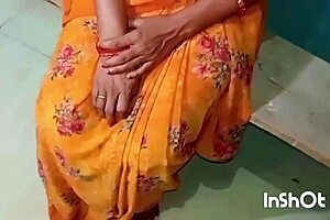 Newly married Indian couple shares intense kissing and blowjob in hot romantic scene with husband.