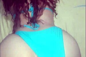 hot nalgona fucked doggystyle in tiny blue bikini