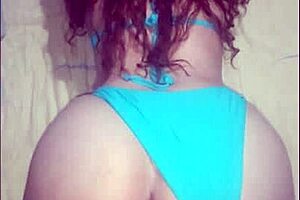 hot nalgona fucked doggystyle in tiny blue bikini