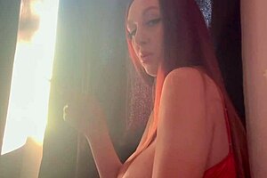 Italian big tits milf artemisia love smokes a cigarette solo while showing off her hot tits and sexy boobs.