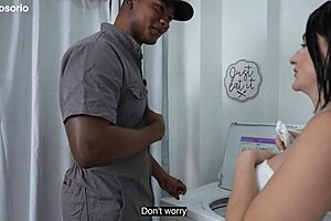 seductive latina milf rides monster black cock doggystyle until cumshot on big tits