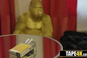 Hey, this horny Czech mature caught her step-son smoking and punished him with tight pussy sex