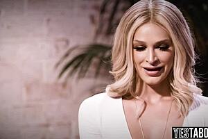 desperate blonde applicant impresses big tits lesbian interviewer during job interview by showcasing skills and landing the position successfully