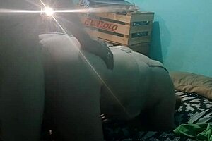 We're doing it doggystyle while streaming on webcam