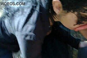 The stepmom was in the shower when her stepson joined unexpectedly. He ended up giving her a dick in the mouth and then anal action.