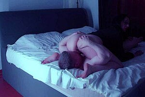 Lecherous lover dives into his milf's pussy. She reaches a real orgasm with passion.