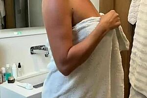 oh i was giving julia north a shower bj with ball licking and cum swallow. she moaned while i face fucked her curly hair in the pool.