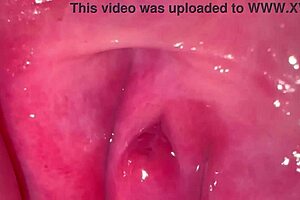 pink pussy of amateur wife gets licked and fucked close up after losing virginity