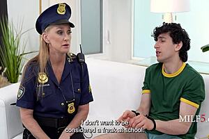 i catch teen jerking off so as step mom i offer big tits milf solution with curvy ass help