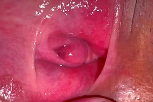 pink pussy of amateur wife gets licked and fucked close up after losing virginity