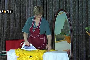 accidentally fucked our mature housekeeper with passionate doggystyle and cum swallow