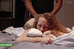 So this lucky gurl Kween Bunny B, a sexy submissive BBW MILF, gets pounded doggystyle by big black cock.