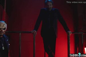 milf manipulates shy teen into public strapon dp adventure