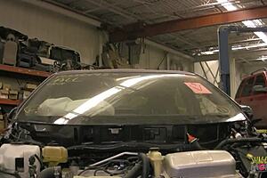 One blonde milf and two brunettes jump on large shaft in amazing shaved pussy foursome