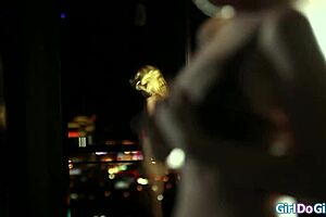 the blonde boss lady dominates the young brunette teen now. she makes her lick pussy in face sitting lezdom style.