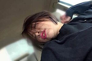 I adore this beautiful Japanese model milf with big tits and huge boobs in secret bedroom footage outdoors