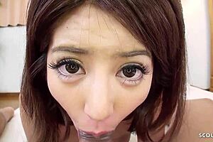 big pussy lips japanese step-mom seduced step-son to first time creampie fuck when home alone