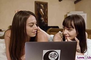 That's really weird, you want her to join us? But she's my stepmom in this lesbian threesome with pussy licking! 😲