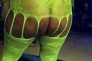 Whoa, check out my bug booty cousin dancing naked with big tits and ebony ass shaking!