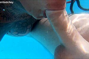 Blonde And Brunette Milfs Dive Into A Steamy Holiday Threesome In The Pool With Big Cock Action?