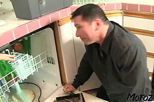 mofozo com - brunette amateur takes a sloppy deepthroat from her stepdad before he gives her a facial. she moans as he licks her wet pussy and ass.