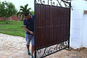 Mechanic Tommy Miller licks and fucks sexy Colombian milf with big tits in car exchange