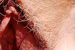 maturemons hairy pussy gaping wide with legs spread