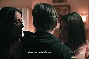 evil milfs corrupting the world in a family visit spree adulttiming!