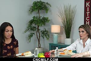 i uh, pulled this naughty prank with stepmom and stepsister on stepson, makin' him all horny - cncmilf